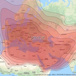 Satellite Eutelsat E21B wide beam connection Internet VSAT Bande Ku